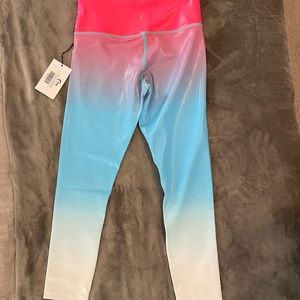 ZYIA Active Ombré Firecracker 7/8 Leggings Size 6/8 NWT